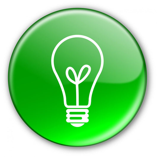 Button with Light Bulb Wall Decal
