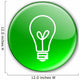 Button with Light Bulb Wall Decal