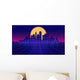 Retro Futuristic Skyscraper City Wall Decal Design 1