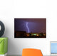 Lightning over City during Wall Decal
