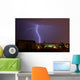 Lightning over City during Wall Decal