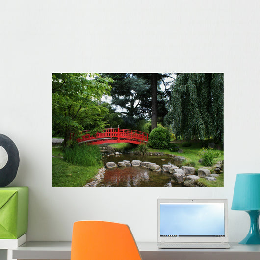 Red Bridge Japanese Garden Wall Decal
