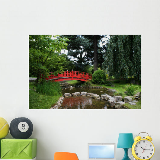Red Bridge Japanese Garden Wall Decal