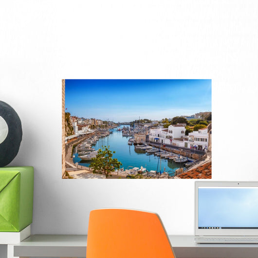 Old Town Ciutadella Port Wall Decal