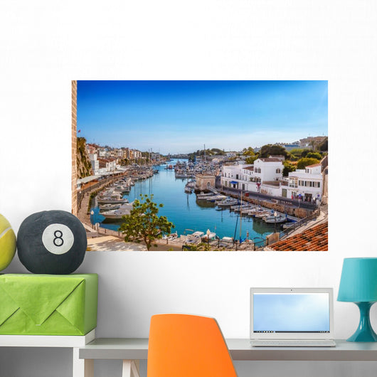 Old Town Ciutadella Port Wall Decal