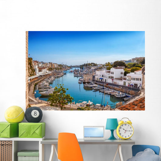 Old Town Ciutadella Port Wall Decal
