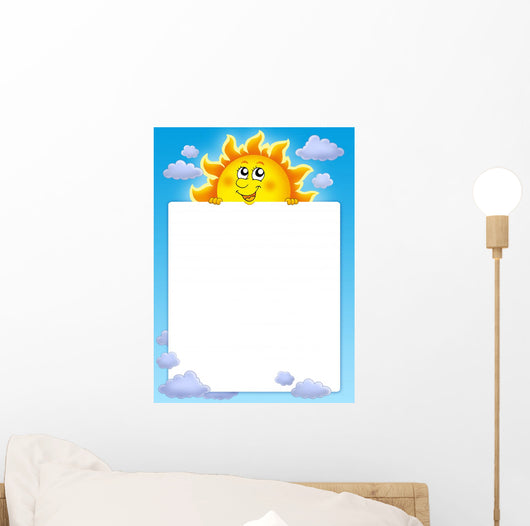 Frame with Cute Lurking Wall Decal
