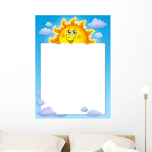 Frame with Cute Lurking Wall Decal