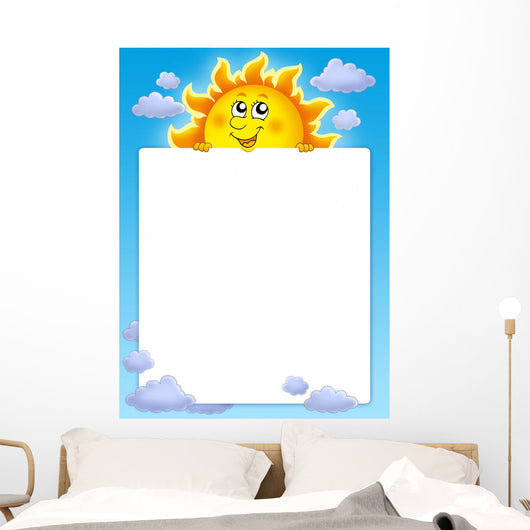Frame with Cute Lurking Wall Decal