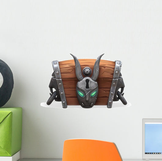 Evil Fantasy Treasure Chest Wall Decal
