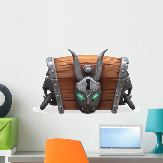 Evil Fantasy Treasure Chest Wall Decal