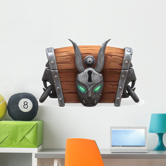 Evil Fantasy Treasure Chest Wall Decal
