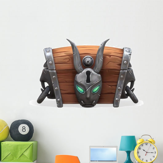 Evil Fantasy Treasure Chest Wall Decal