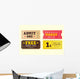Movie Theater Tickets Wall Decal