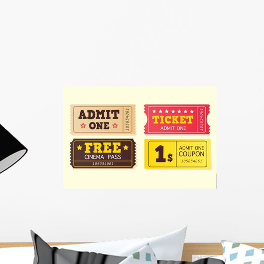 Movie Theater Tickets Wall Decal
