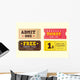 Movie Theater Tickets Wall Decal