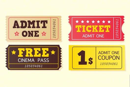 Movie Theater Tickets Wall Decal