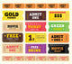 Vintage Cinema Tickets Collection Wall Decal