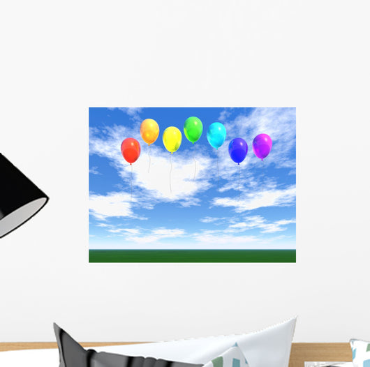 Rainbow Balloons Wall Decal