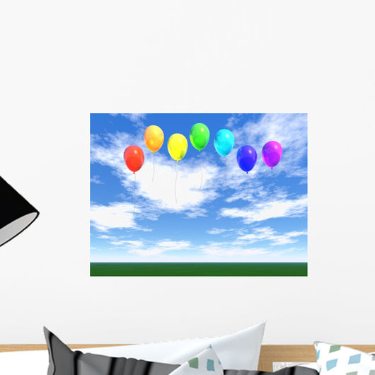Rainbow Balloons Wall Decal