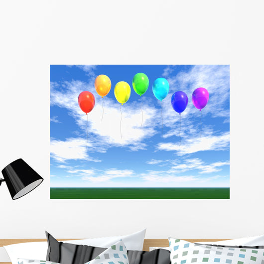 Rainbow Balloons Wall Decal