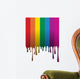 Dripping Paint Rainbow Wall Decal