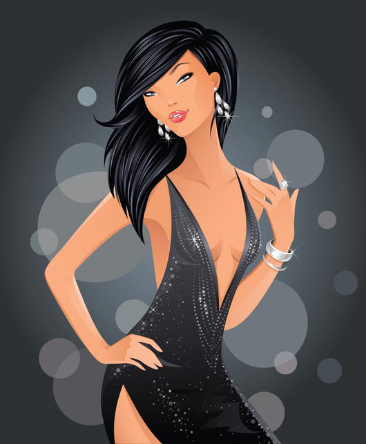 Disco Glamour Girl Wall Decal