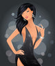 Disco Glamour Girl Wall Decal