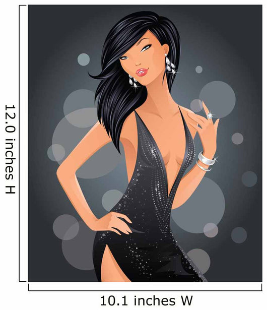 Disco Glamour Girl Wall Decal