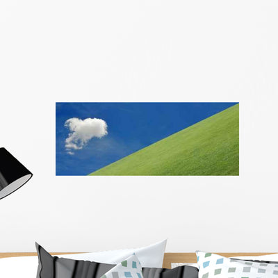 Heaven My Lawn Wall Decal shown on a wall