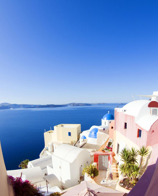 Santorini Greek Island Scene Wall Decal