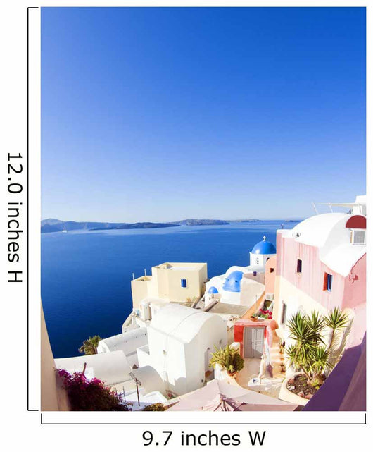 Santorini Greek Island Scene Wall Decal