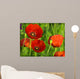 Red Poppy Wall Decal Design 3