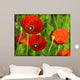 Red Poppy Wall Decal Design 3