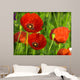 Red Poppy Wall Decal Design 3