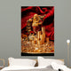 Laughing Buddha with Golden Wall Decal