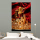 Laughing Buddha with Golden Wall Decal