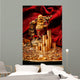 Laughing Buddha with Golden Wall Decal