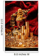 Laughing Buddha with Golden Wall Decal