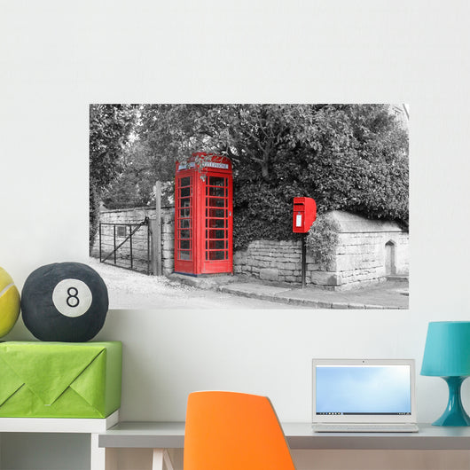 British Phone Box and Wall Decal