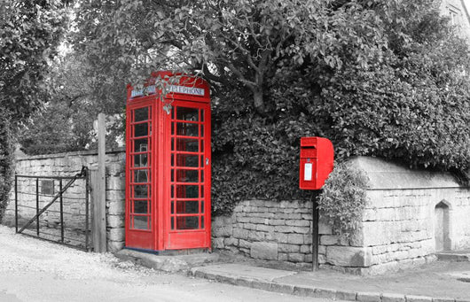British Phone Box and Wall Decal