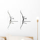 Sport Bow White with Wall Decal