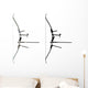 Sport Bow White with Wall Decal