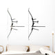 Sport Bow White with Wall Decal