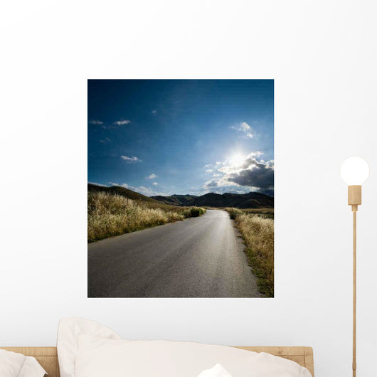 Asphalt Country Road Backlit Wall Decal