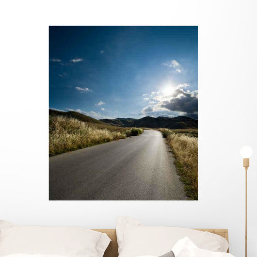 Asphalt Country Road Backlit Wall Decal