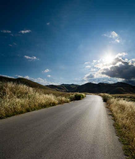 Asphalt Country Road Backlit Wall Decal