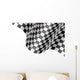 Checkered Flag Wave White Wall Decal