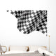 Checkered Flag Wave White Wall Decal