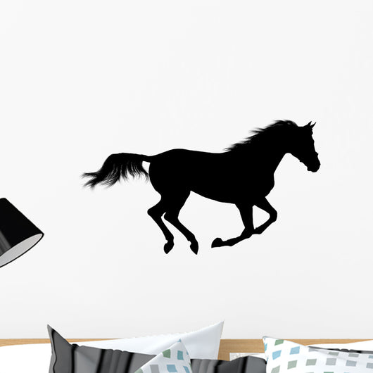 Silhouette Galloping Stallion Wall Decal
